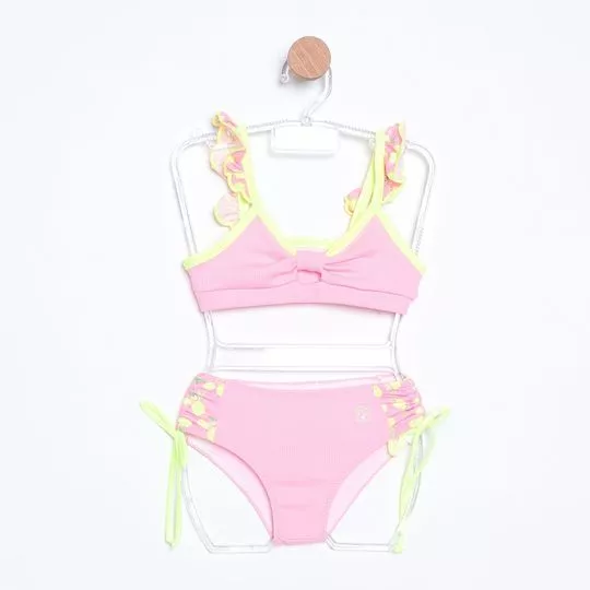Biquíni Top Com Babados- Rosa- PETIT CHERIE