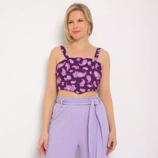 Top Paisley- Roxo- ZINCO