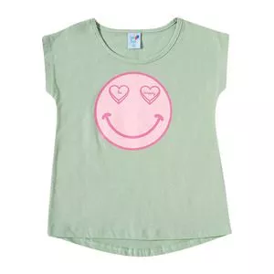 Blusa Be Happy<BR>- Verde & Rosa