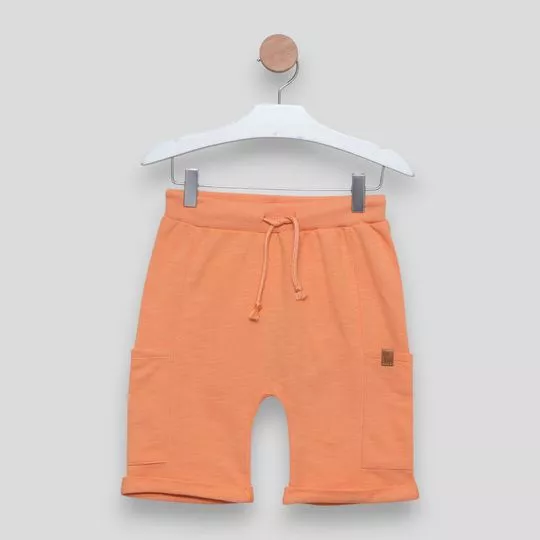 Bermuda Com Bolsos- Laranja- Tip Top