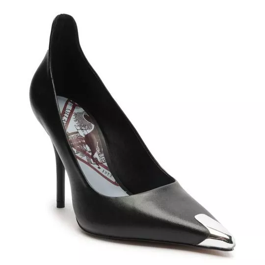 Scarpin Em Couro- Preto