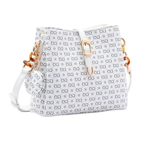 Bolsa Transversal Monograma- Off White- 23x24x10cm