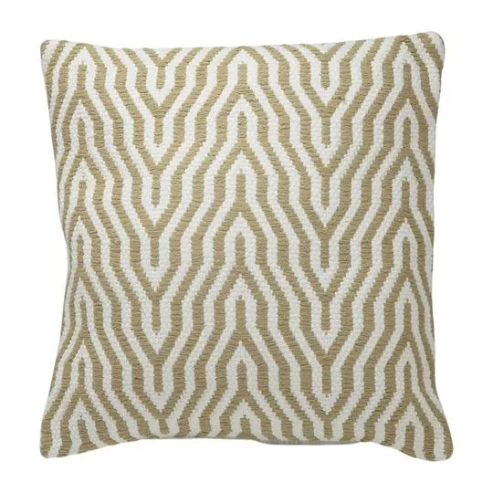 Almofada Geométrica- Marrom & Branca- 40x40x13cm- Mabruk