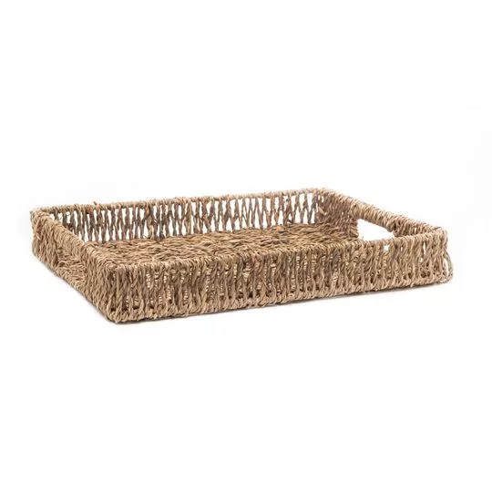 Bandeja Texturizada- Bege Claro- 4,5x34x26cm- Wolff