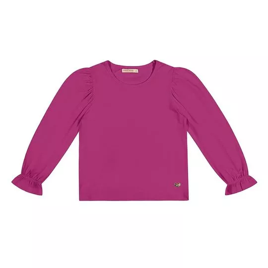 Blusa Com Franzidos- Rosa Escuro- Trick Nick