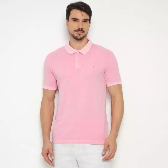 Polo Zoomp Em Piquet- Rosa Claro- Zoomp