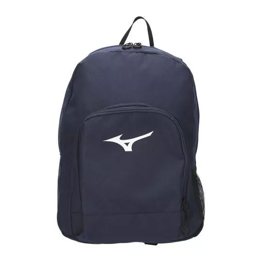 Mochila Mizuno®- Azul Marinho & Branca- 43x31x16cm- Mizuno