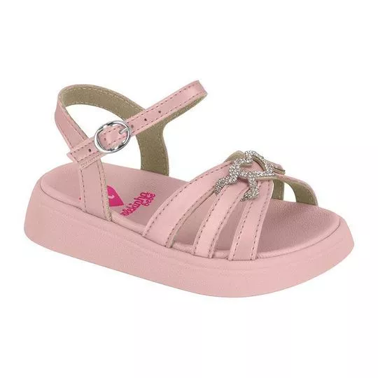 Sandália Com Tiras- Rosa