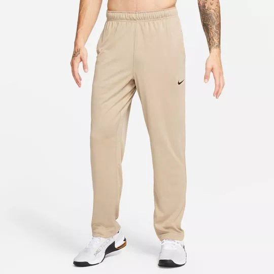 Calça Reta Nike® Dri-Fit Totality- Bege
