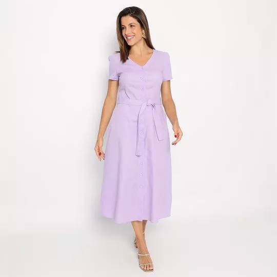 Vestido Faixa- Lilás- Vip Reserva
