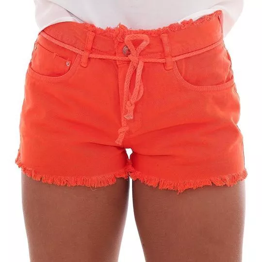 Short Com Bolsos- Laranja