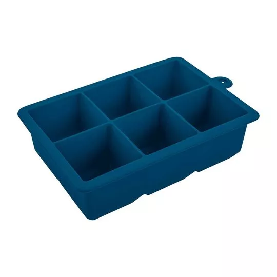 Forma Para Gelo- Azul Escuro- 4,5x16,5x10,5cm