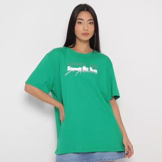 Camiseta Be Authentic- Verde & Branca