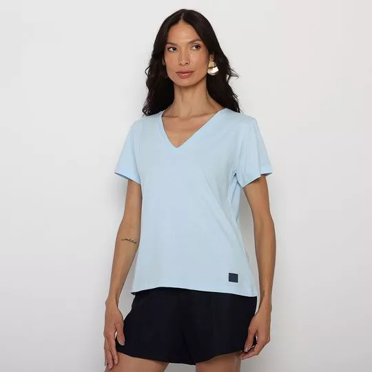 Camiseta Lisa - Azul Claro
