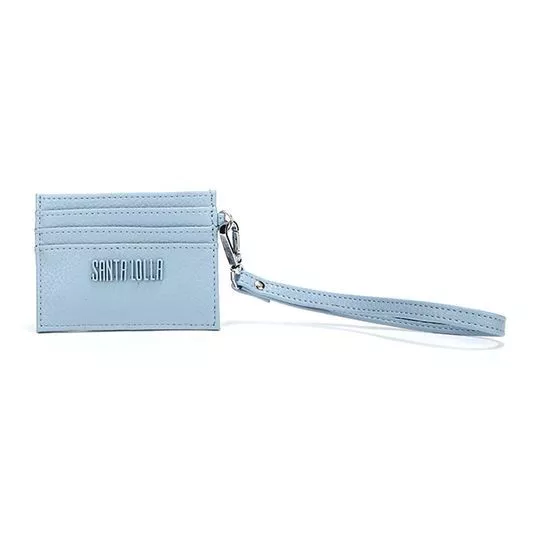 Porta Cartão Com Alça- Azul Claro- 8x10cm- Santa Lolla