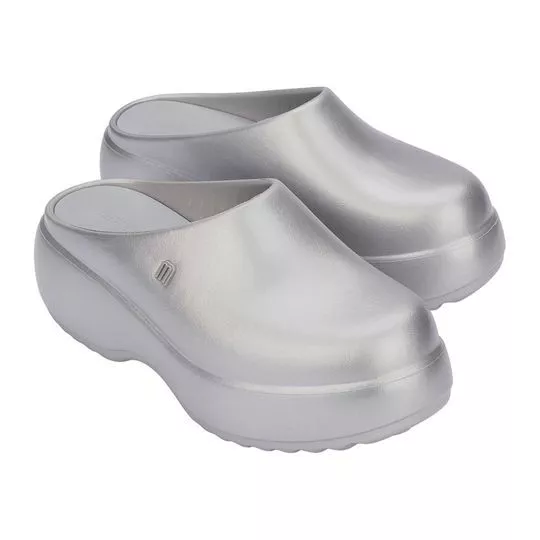 Melissa Free Clog Platform- Prateada- Melissa
