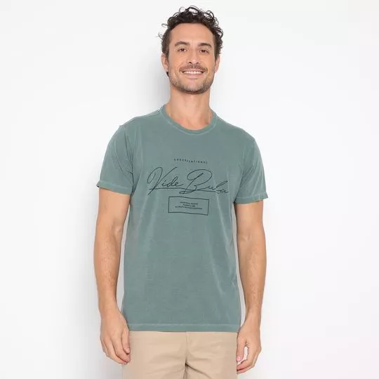 Camiseta Estonada- Verde & Preta- Vide Bula