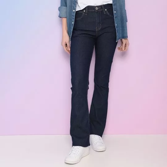 Calça Jeans Boot Cut- Azul Escuro- Wrangler