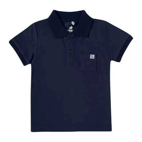 Polo Lisa- Azul Marinho- Tip Top