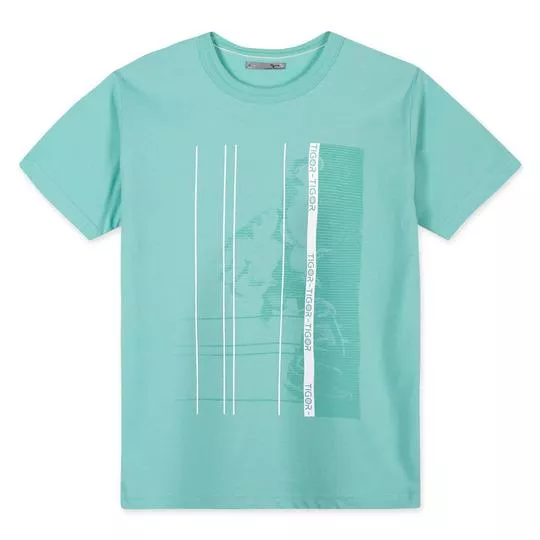 Camiseta Geométrica- Azul & Branca- LILICA RIPILICA & TIGOR