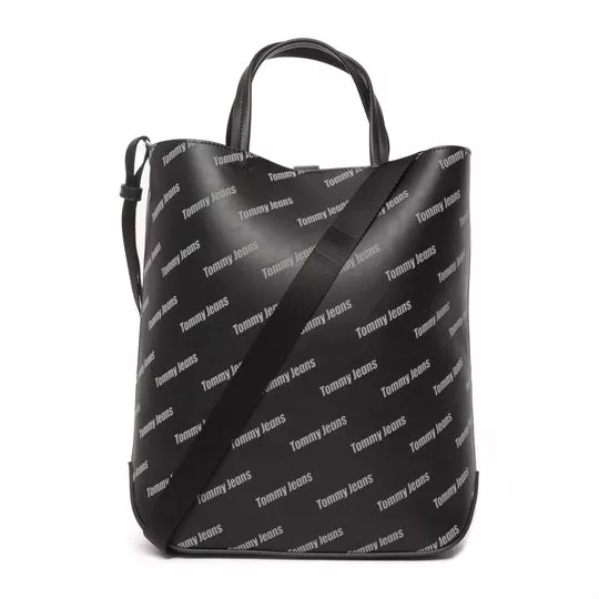 Bolsa Tote Tommy Jeans®- Preta & Cinza- Tommy Hilfiger