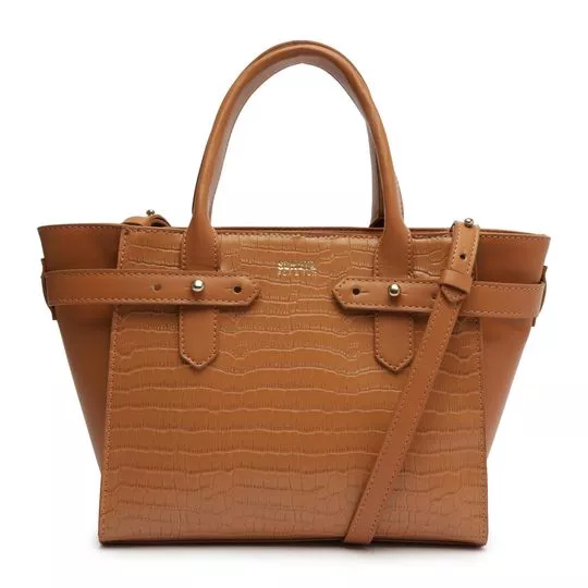 Bolsa Tote Texturizada- Marrom- Schutz