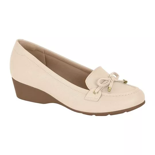 Loafer Anabela- Off White- Modare