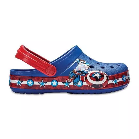 Crocband Captain America® Clog- Azul Escuro & Vermelho- Crocs