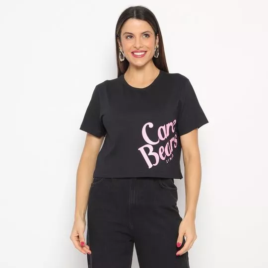 Cropped Ursinhos Carinhosos®- Preto- ZINCO