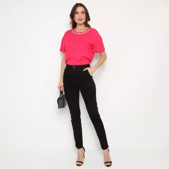 Calça Skinny- Preto- Morena Rosa