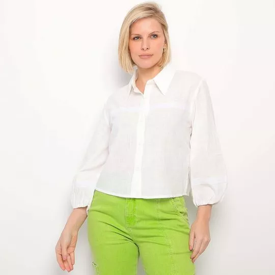 Camisa Lisa- Branca- ZINCO