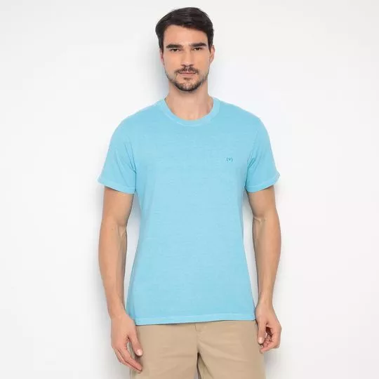 Camiseta Com Recortes- Azul Claro- Vide Bula