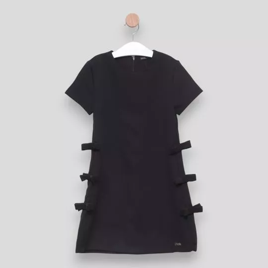 Vestido Laço- Preto- Vanilla Cream