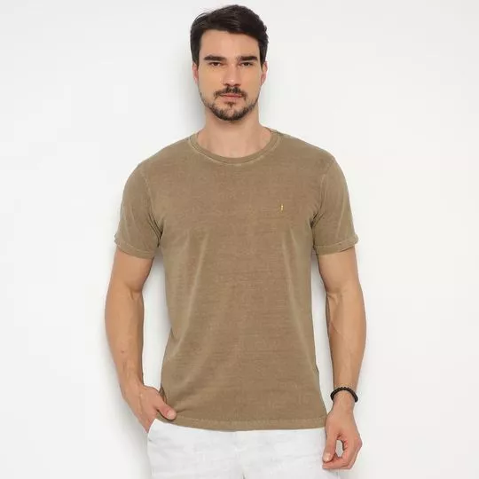 Camiseta Zoomp Estonada- Bege Escuro- Zoomp
