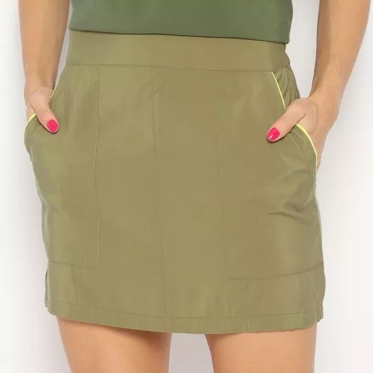 Saia Curta Com Bolsos- Verde Militar- ZINCO