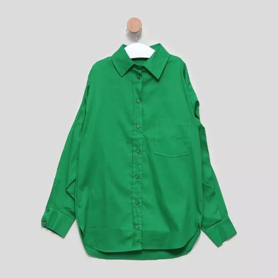 Camisa Lisa- Verde- Vanilla Cream