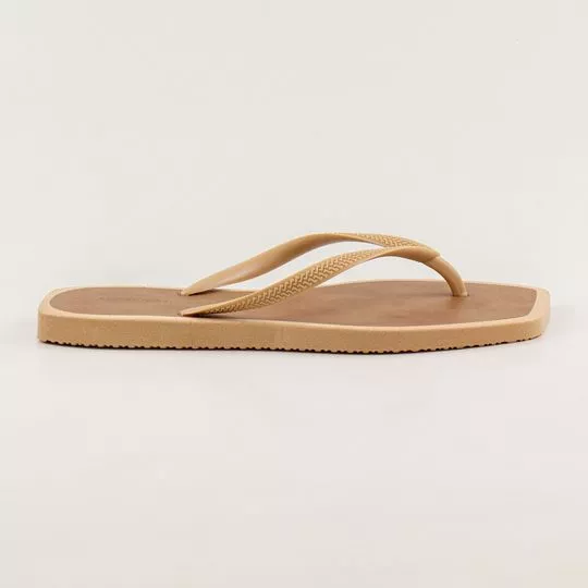 Chinelo Liso- Bege- Morena Rosa
