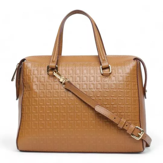 Bolsa Tote Com Recortes- Caramelo- Luz da Lua