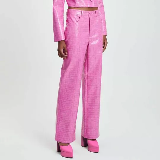 Calça Wide Leg Barbie®- Rosa- My Favorite Things