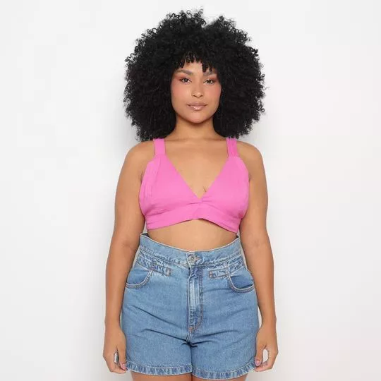 Top Texturizado- Rosa- HERING