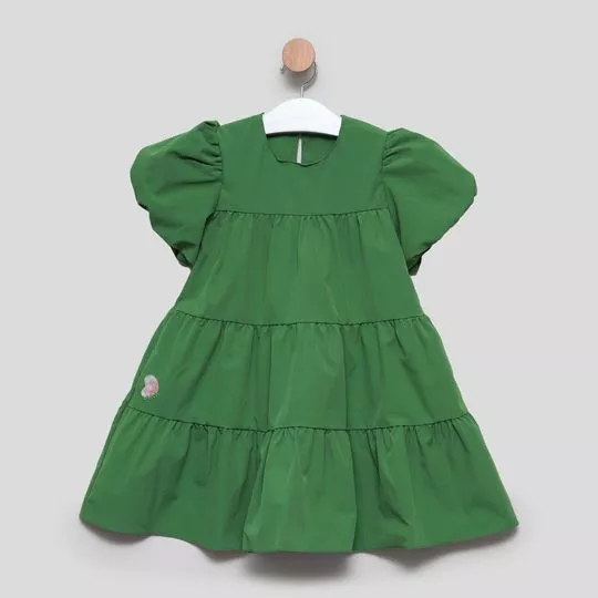 Vestido Com Franzidos- Verde Escuro- LILICA RIPILICA & TIGOR