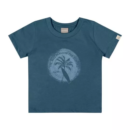 Camiseta Coqueiros- Azul Marinho- Colorittá
