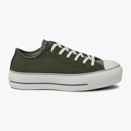 Tênis Chuck Taylor All Star Lift- Verde Militar & Cinza- Converse