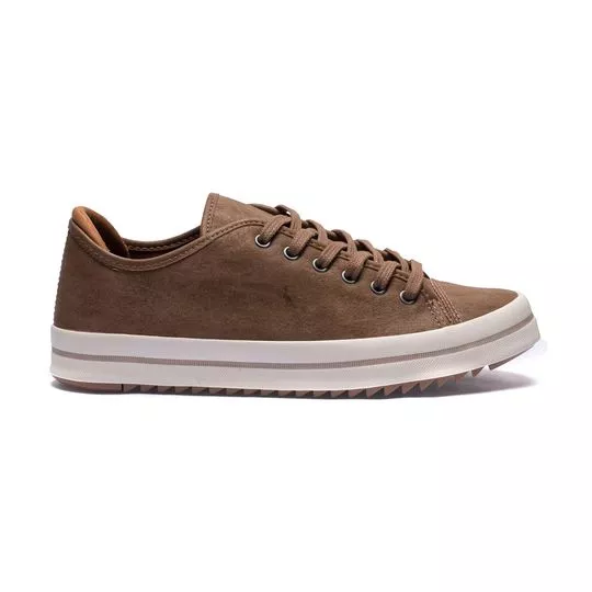 Tênis Acamurçado- Marrom & Off White- Reserva