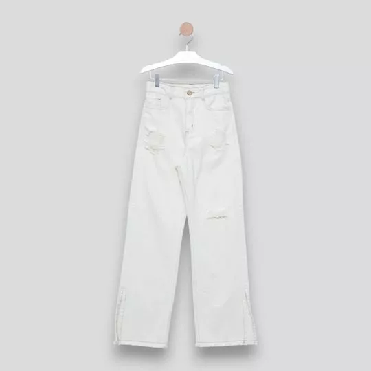 Calça Com Bolsos- Off White- Vanilla Cream