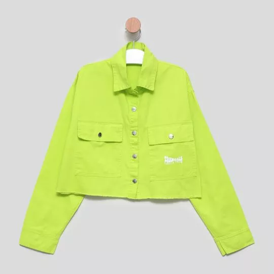 Casaco Com Bolsos- Verde Limão- Vanilla Cream