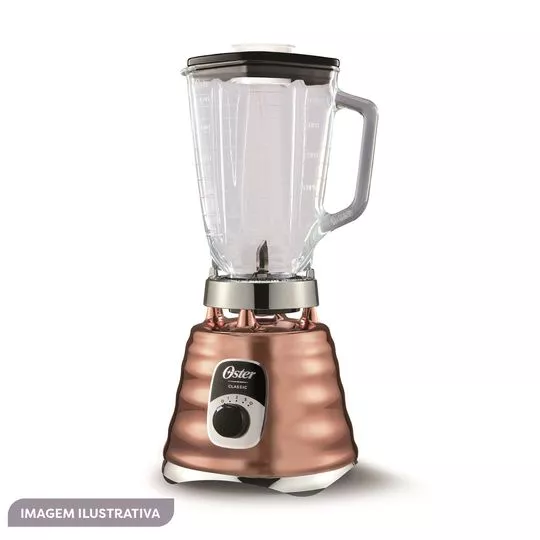 Liquidificador New Osterizer Clássico- Incolor & Cobre- 33,5x23,5x19,5cm- 1,25L- 220V- 700W