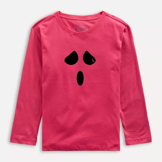 Camiseta Pânico- Pink & Preta- Reserva Mini