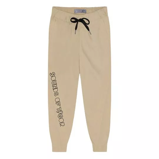 Calça Jogger Sounds Of Tigor- Bege- LILICA RIPILICA & TIGOR