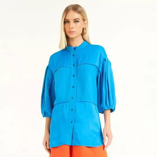 Camisa Bufante- Azul- Forum